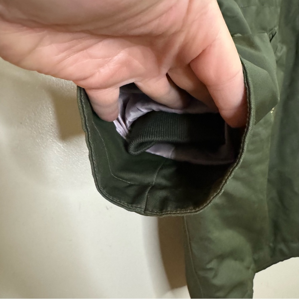 J. Crew Perfect Winter Parka Primaloft Olive Green large - Picture 6 of 15